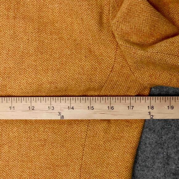 Charles Gray London Wool Blend Blazer Size 6 Mustard Yellow Structured Jacket - Picture 7 of 8